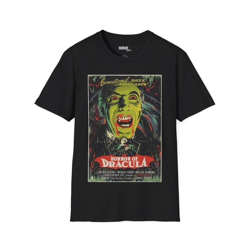 Horror of Dracula Vintage T-Shirt: Retro Vampire Movie Graphic