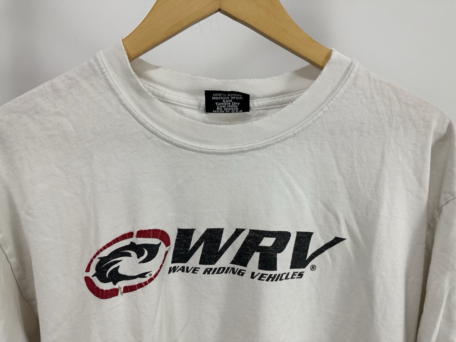 VTG WRV Wave Riding Vehicles Thrashed Distressed Worn Surfboard T-Shirt Sz L
