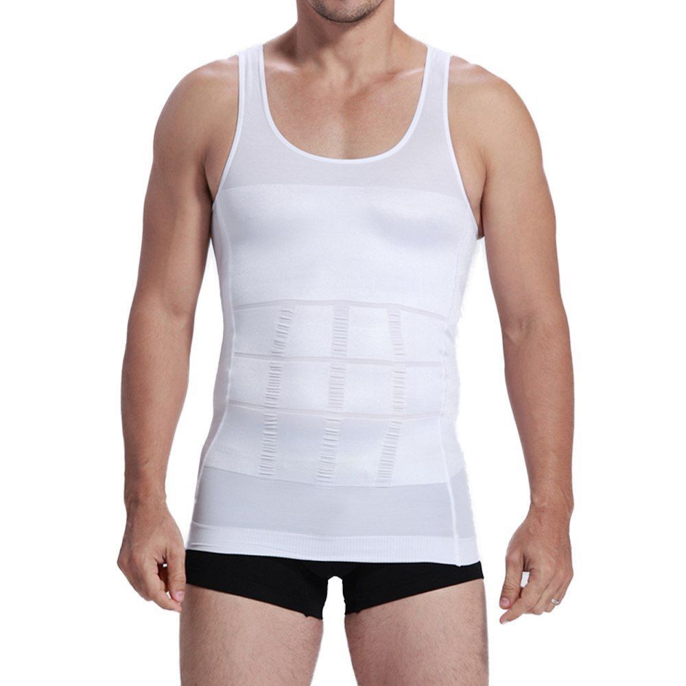 Men Top Slimming Shirt Body Shaper Vest Compression Corsets Undershirt Shapewear