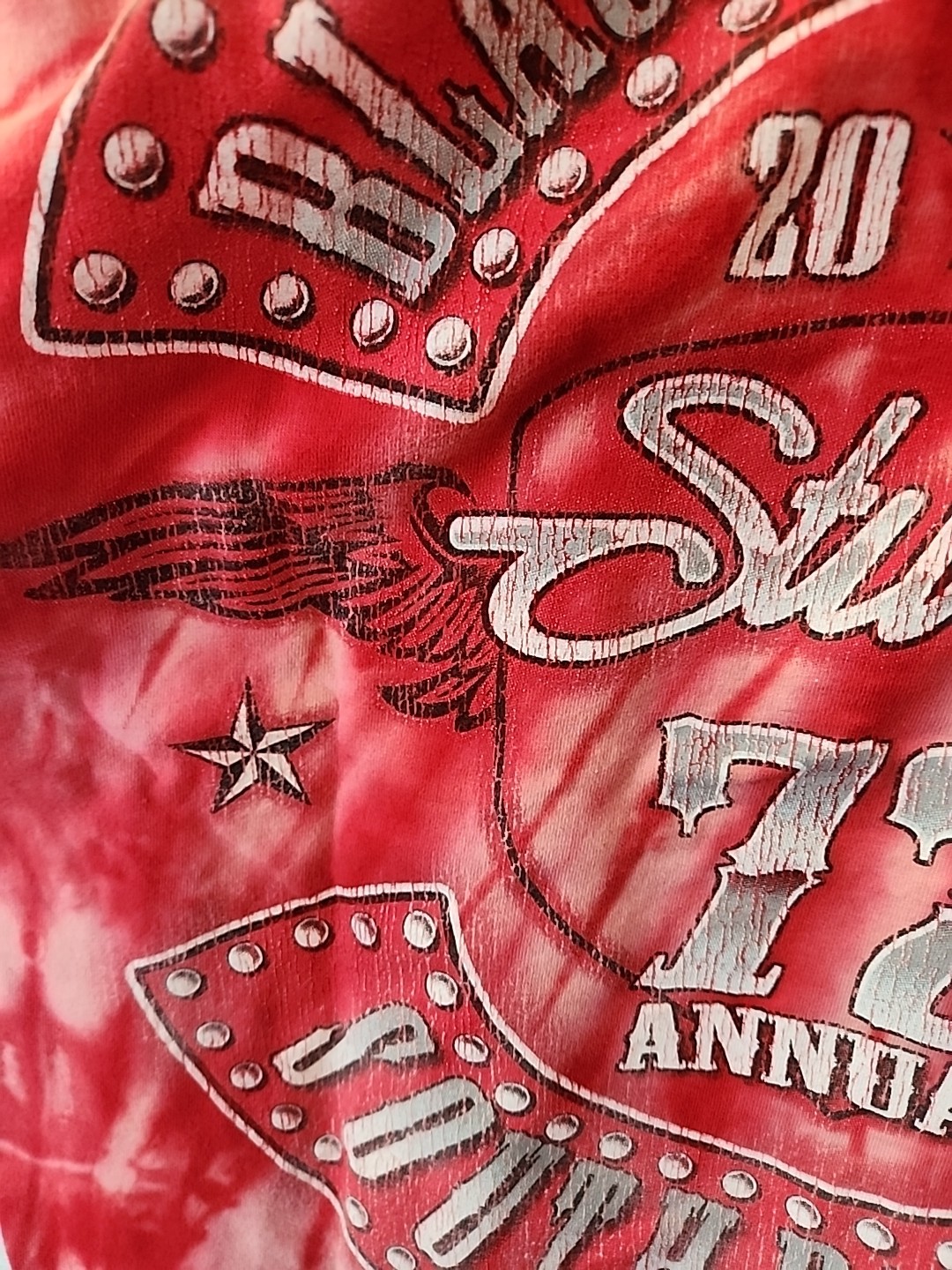 Red Tie Dye Black Hills Rally 2012 Sturgis 72nd Annual South Dakota