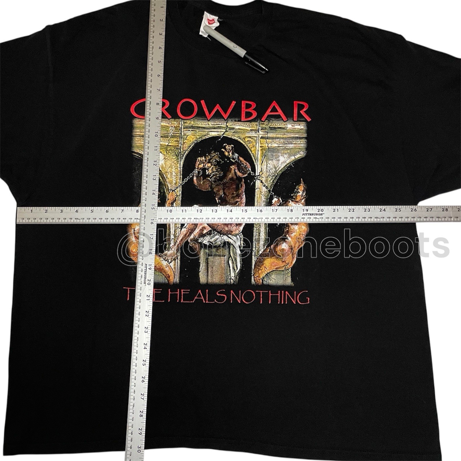 Crowbar shirt NONE F*CKING HEAVIER hardcore sludge metal Down Eyehategod tour 3X