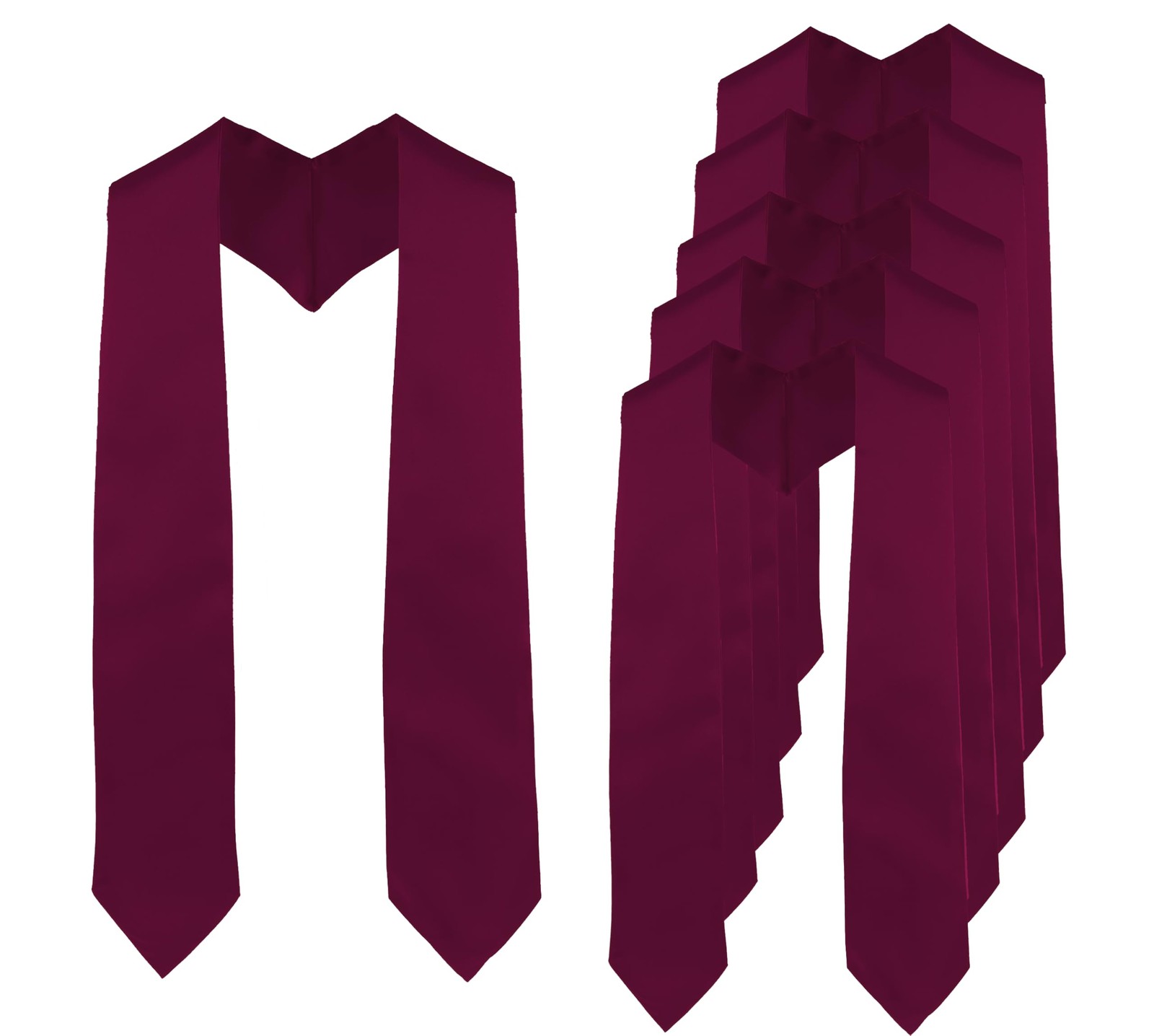 6 Pieces Unisex Graduation Stole Blank Graduation Sash Plain Grad Stole 72 In…