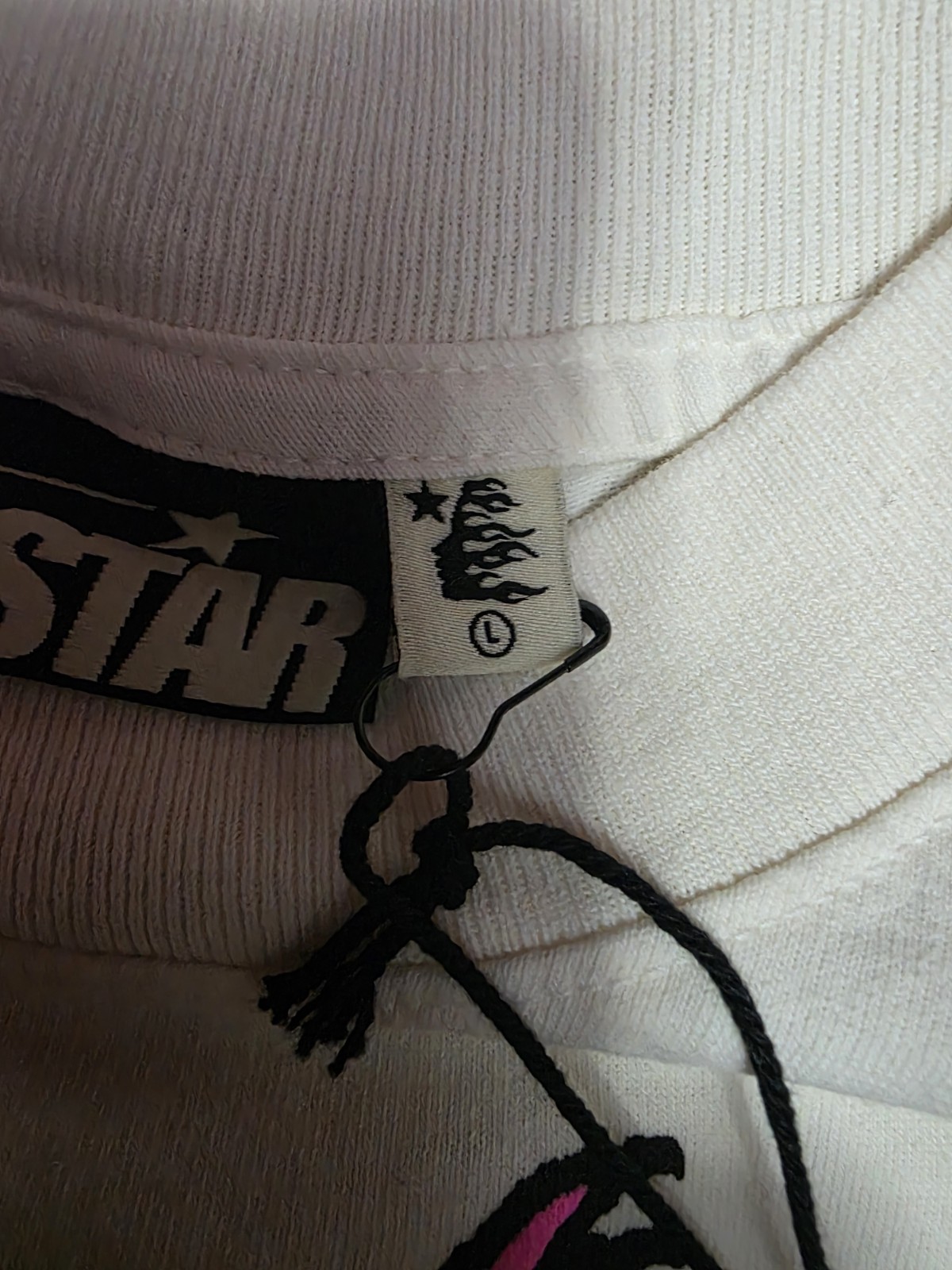 Hellstar “Is This What Heaven Sounds Like” White Men’s L Tee Short Sleeve Crew