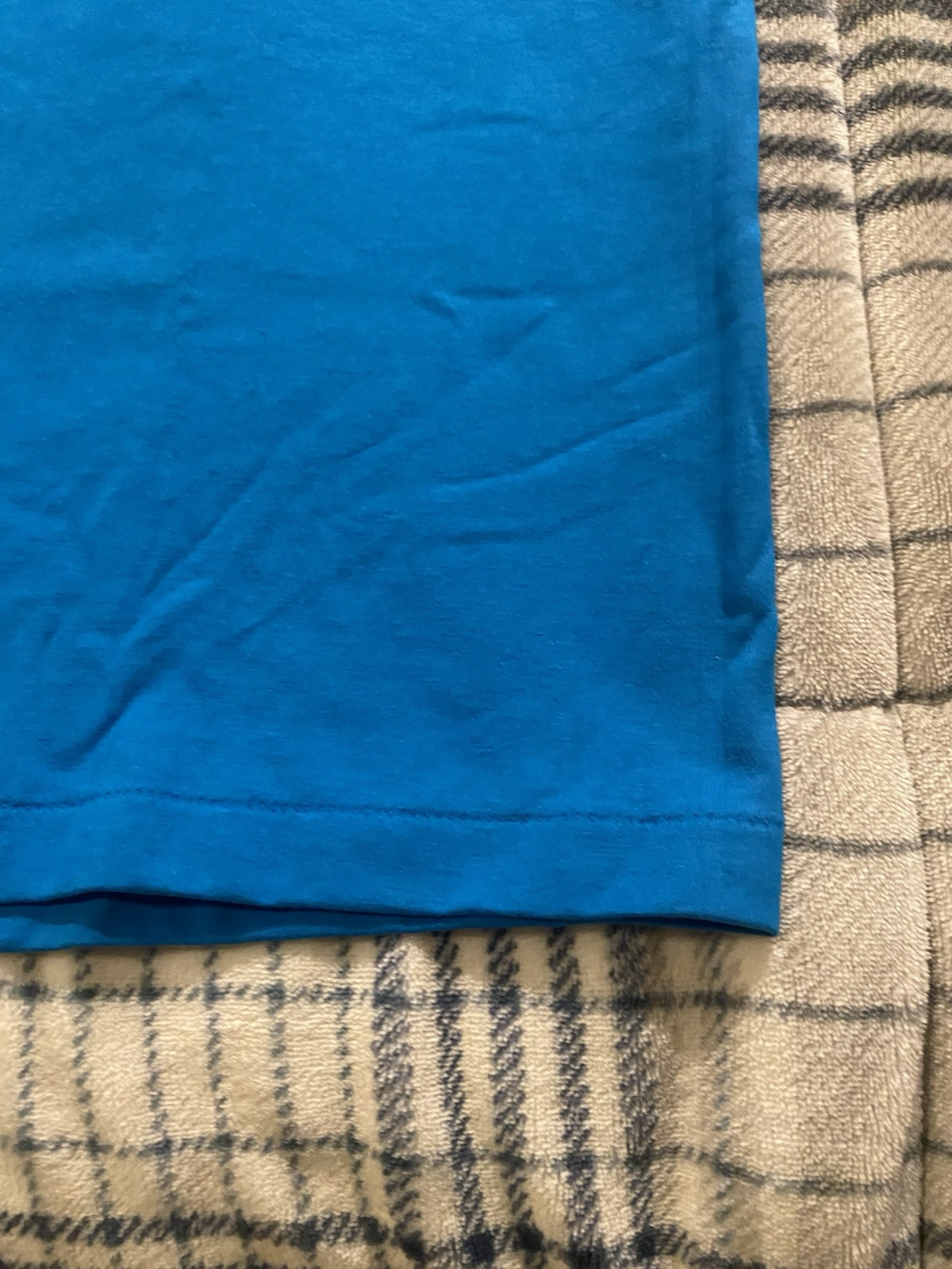 Vintage Basic Editions Single Stitch T Shirt Blue BLANK Large NEW NWT Deadstock