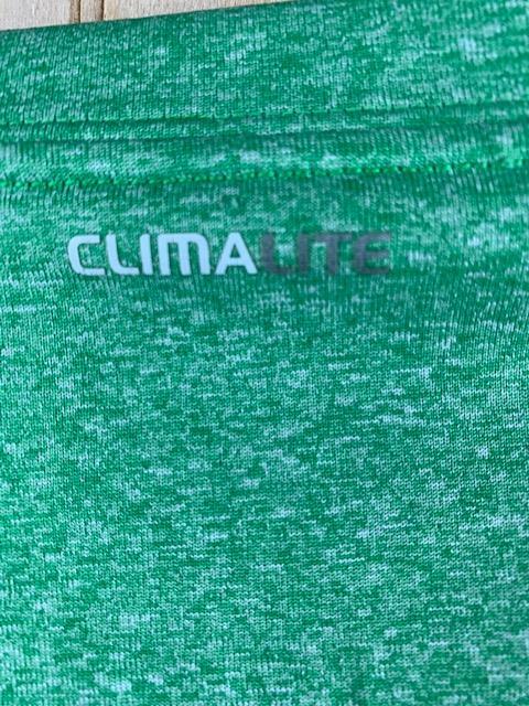 Adidas Size Medium Mens Tee Shirt Climalite Green Short Sleeve Crew Neck