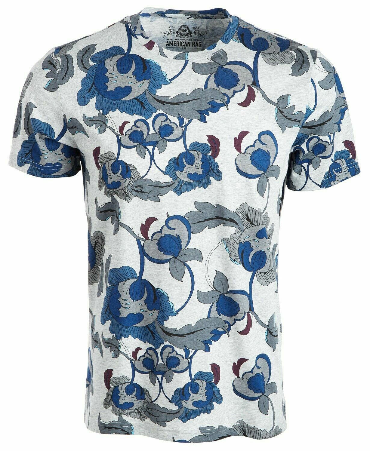 New American Rag Men’s XL Gray Abstract Floral S/S Crewneck T-Shirt