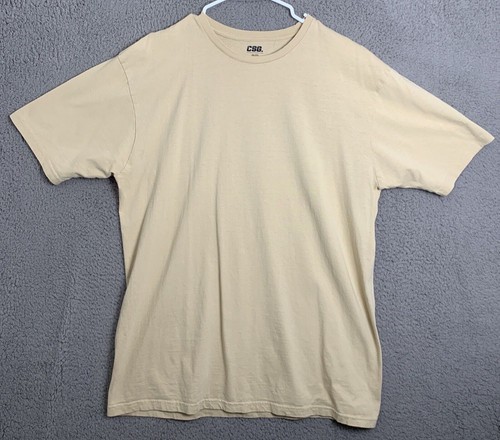 NWT CSG Mens 2XL Beige Crew Neck Cotton T-Shirt