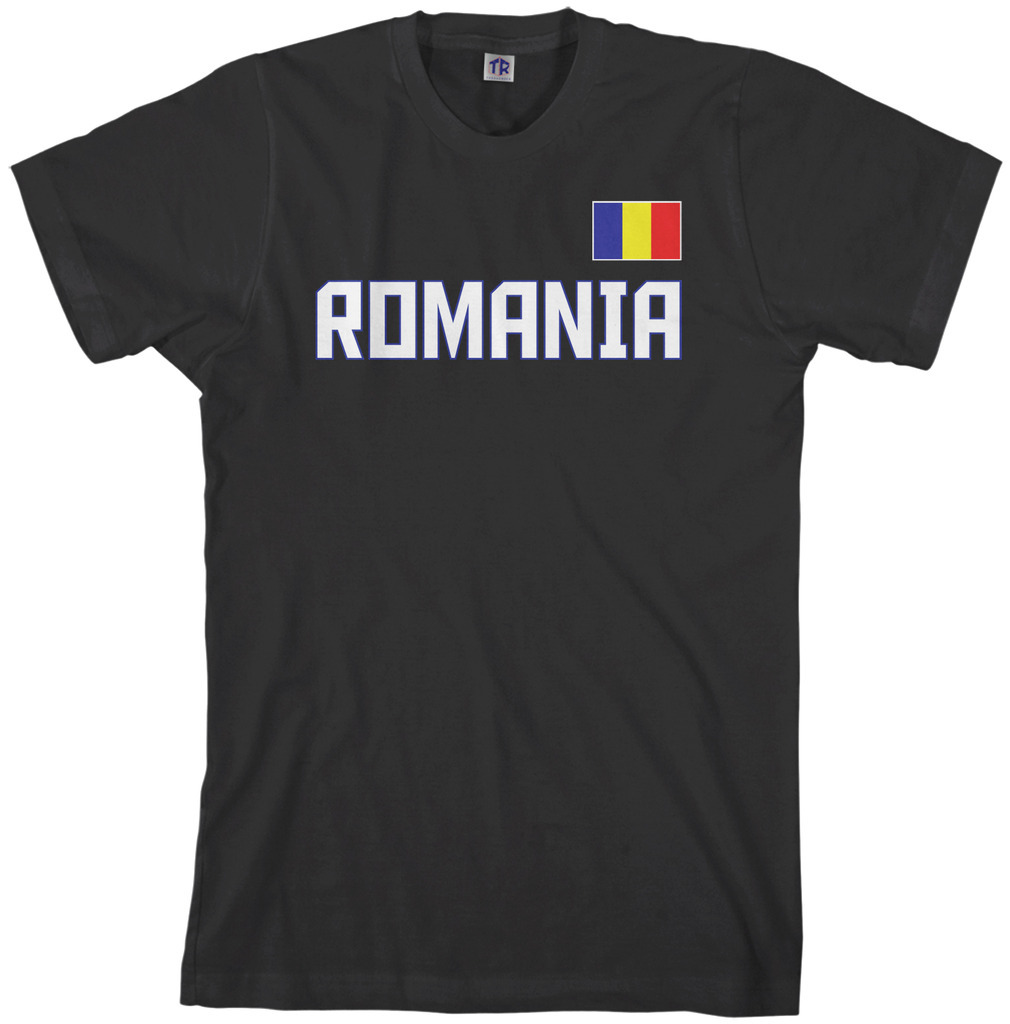 Threadrock Men’s Romania National Team T-shirt bucharest flag