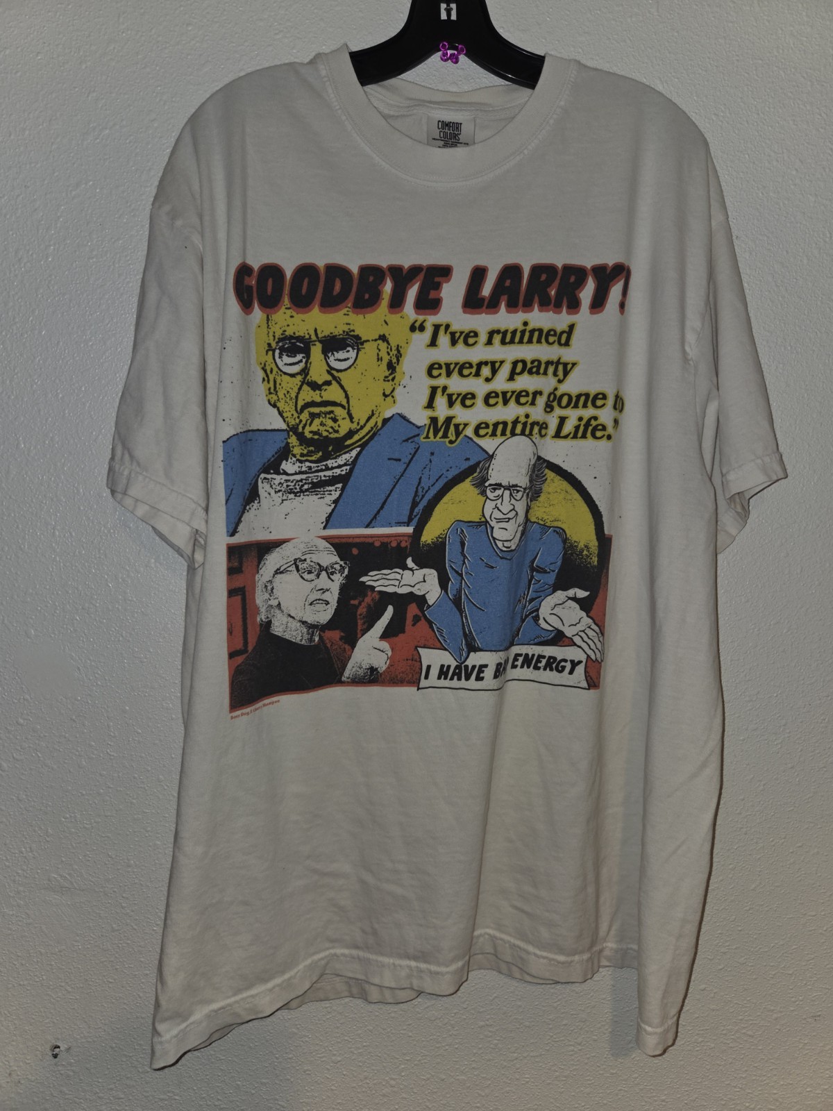 Vtg Larry David Goodbye Larry I Have Bad Energy Curb Your Enthusiasm XL