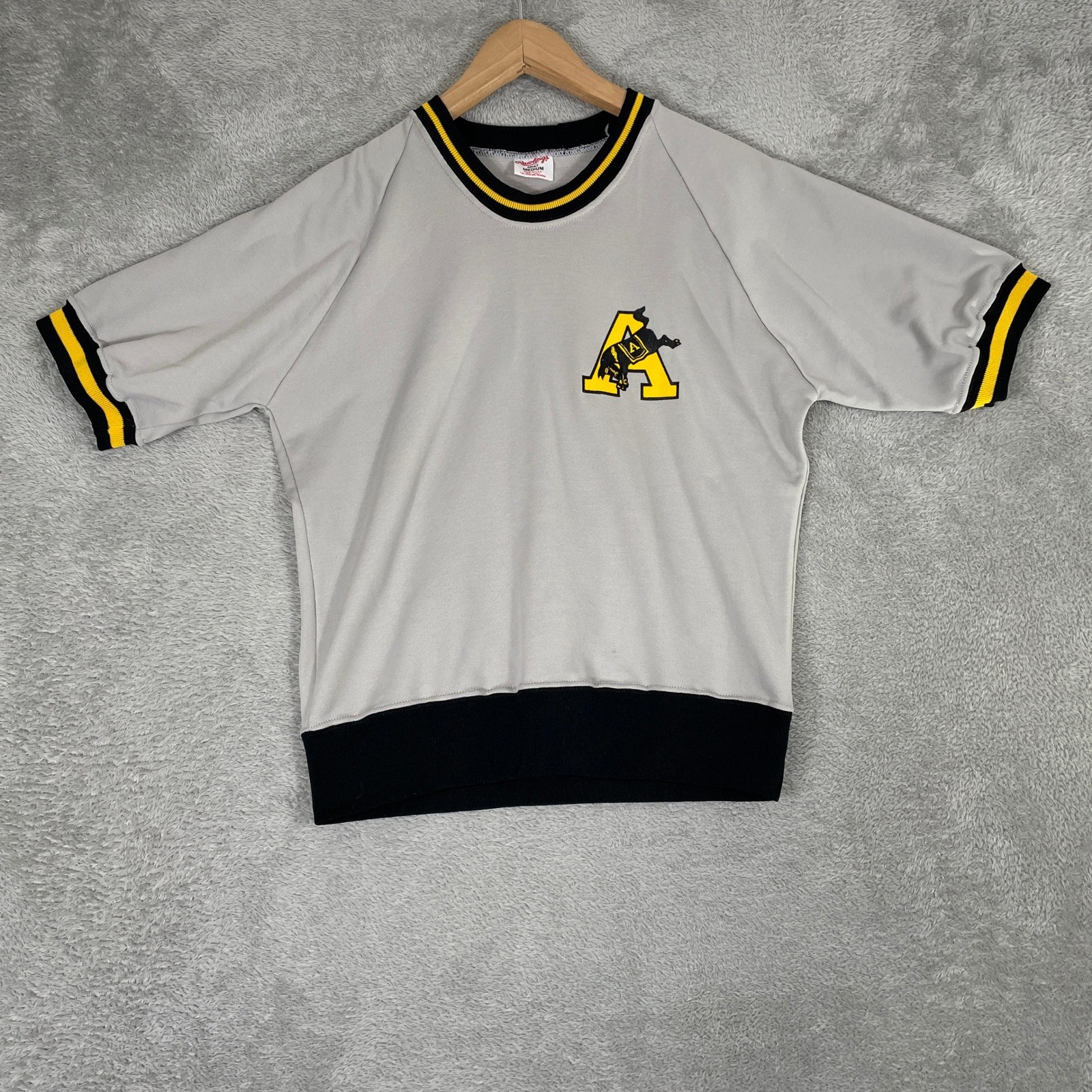 Vintage Army Black Knights Jersey Shirt Mens Medium Gray USA NCAA Rawlings