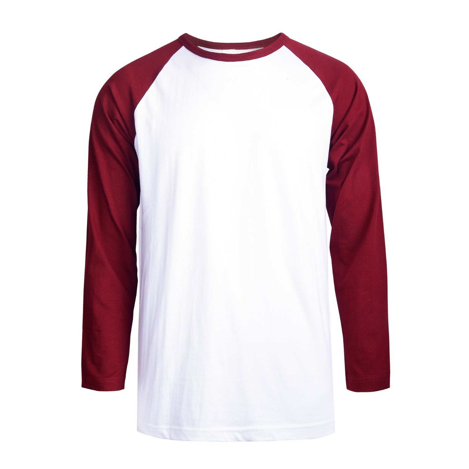 Men Baseball T-Shirt 100% Cotton Long Sleeve Soft Breathable Raglan Jersey S-3XL