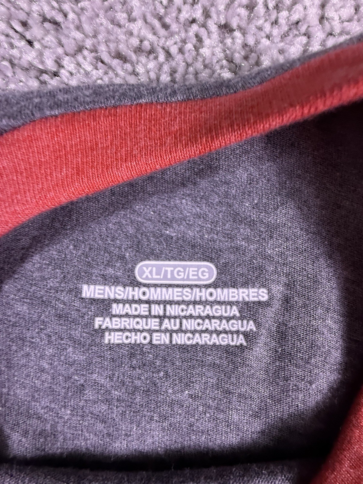 NWOT Fanatics Men’s Baseball T Shirt Long Sleeve Gray and Red Size X Large
