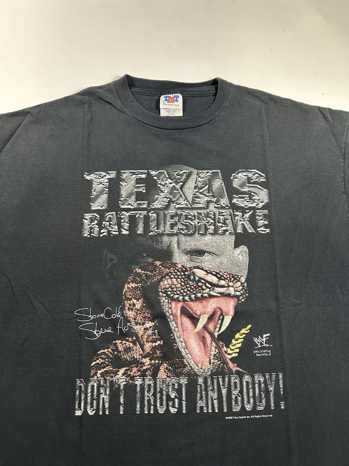 Vintage WWF Stone Cold Steve Austin The Texas Rattlesnake 1999 T-Shirt Size 3XL