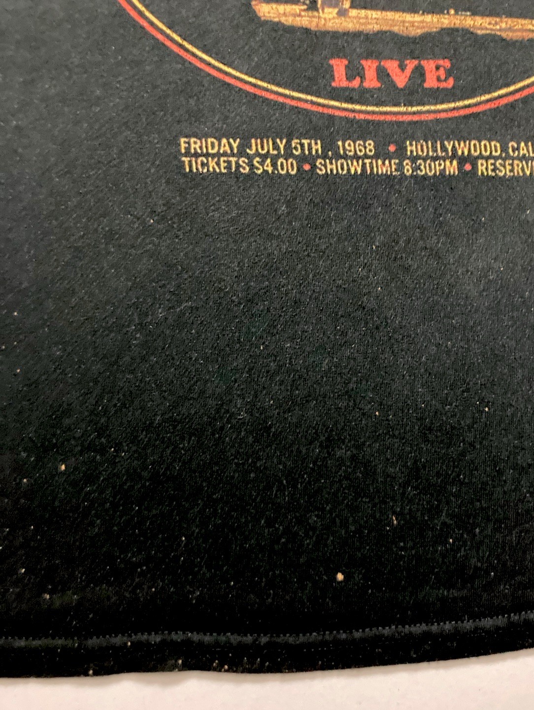 THE DOORS Live July 5, 1968 Hollywood Bowl Retro Adult MEDIUM T-Shirt Tee Cotton