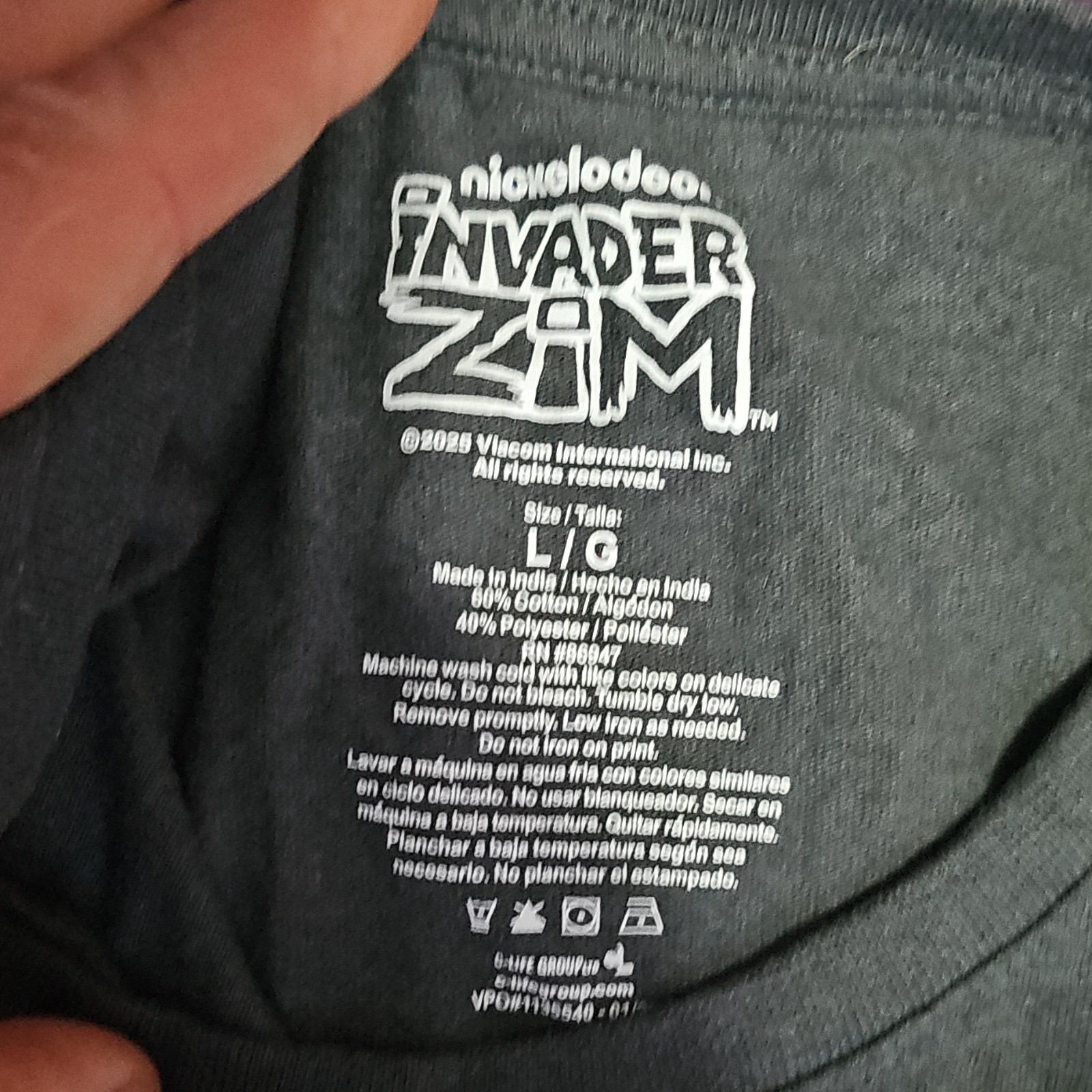 Nickelodeon Invader Zim GIR Graphic T-Shirt Gray Crew Neck Tagless L/G