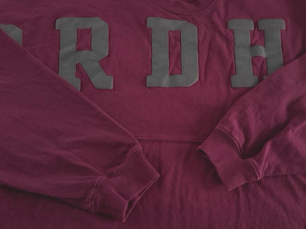 Vintage Spirit Jersey Fordham University Large Burgundy Gray Puff Print T-Shirt