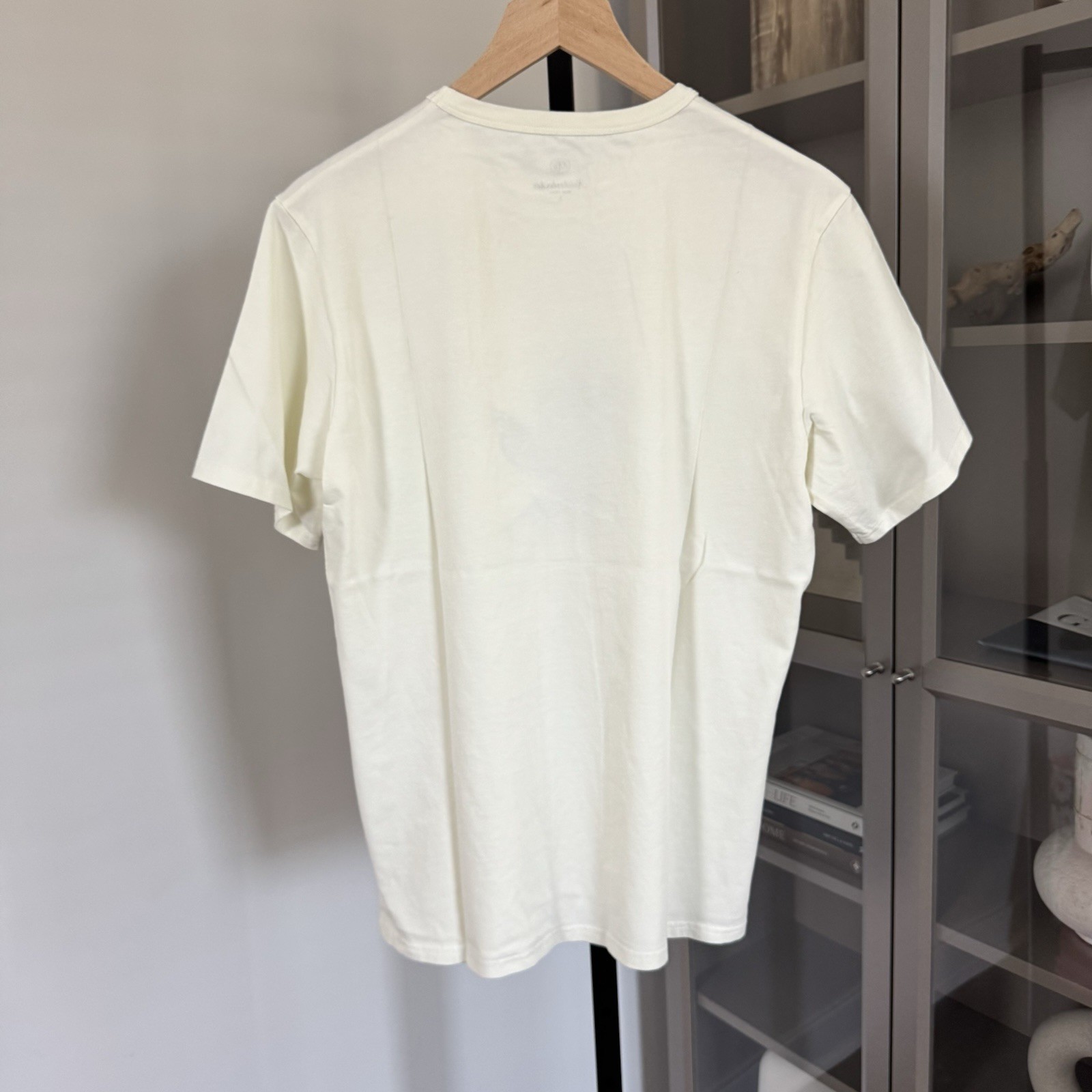 Knickerbocker Ladder Rib Tank Scoop Neck Milk Ivory Cotton T-Shirt XXL 2XL NEW