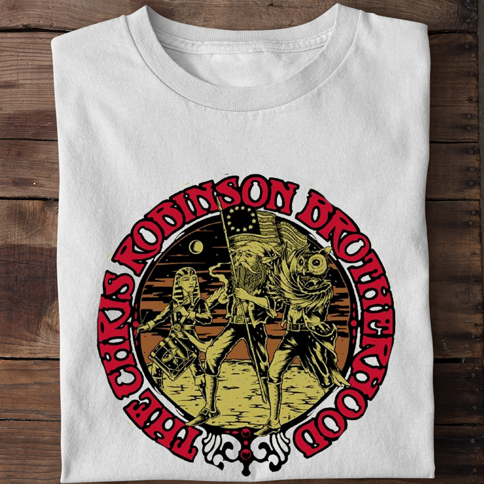 Chris Robinson Brotherhood Cotton Band White S-2345XL Unisex T-shirt S3262