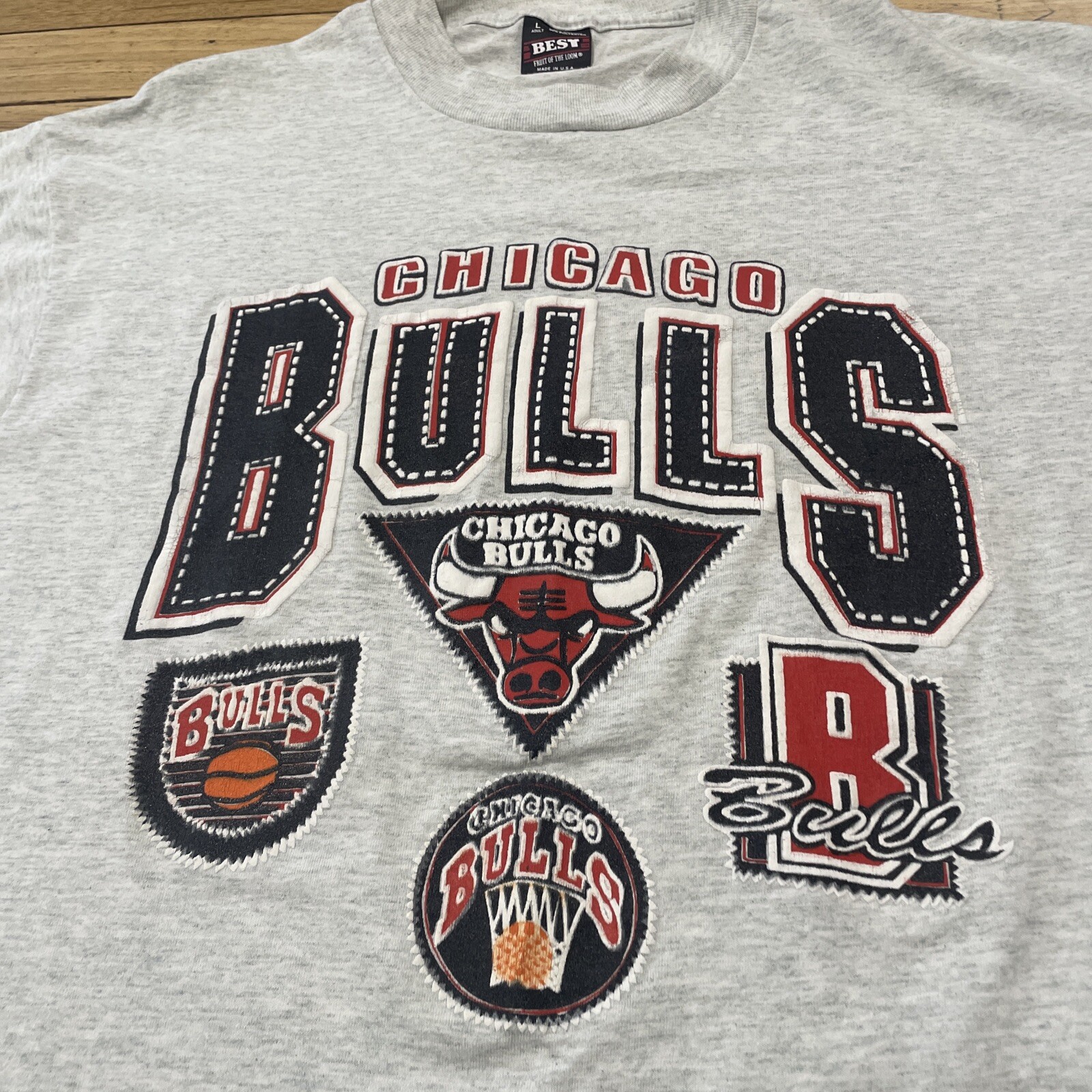 Vintage 90s Single Stitch Shirt Men L Chicago Bulls NBA Basketball USA Graphic L