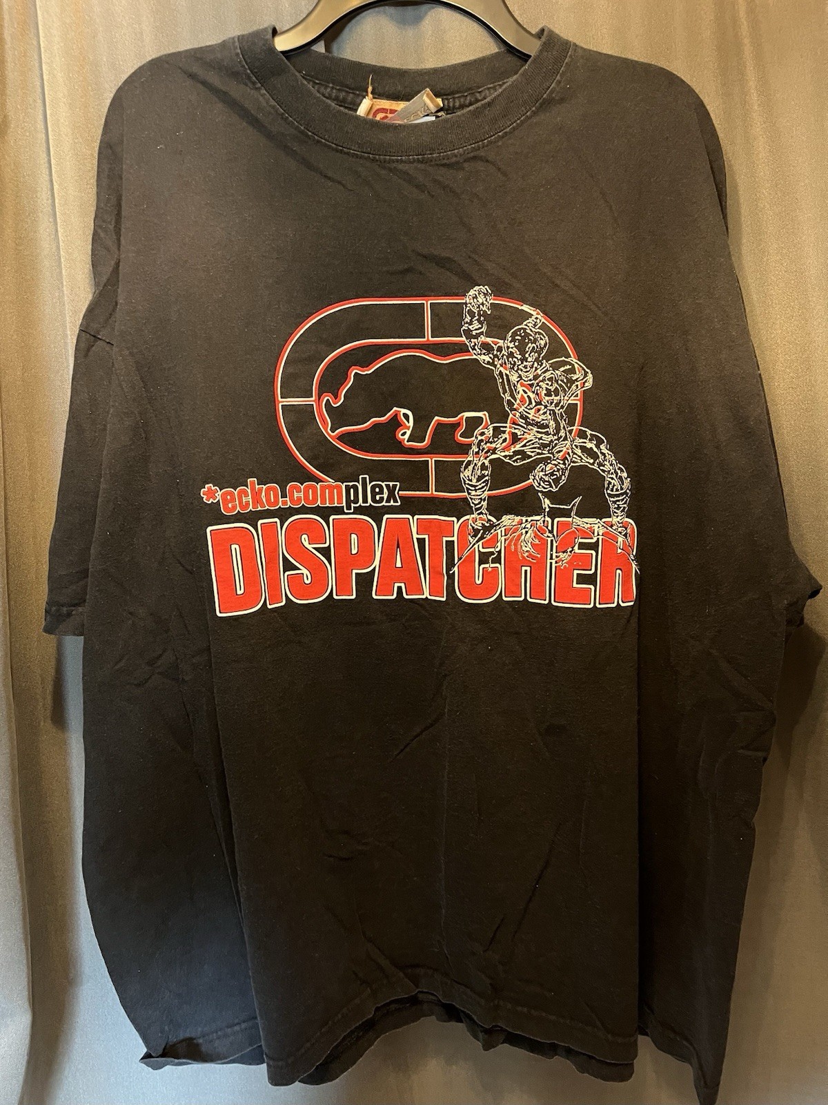 Vintage Ecko Unltd Complex Dispatcher Graphic Tee Shirt Black 3XL Green Goblin