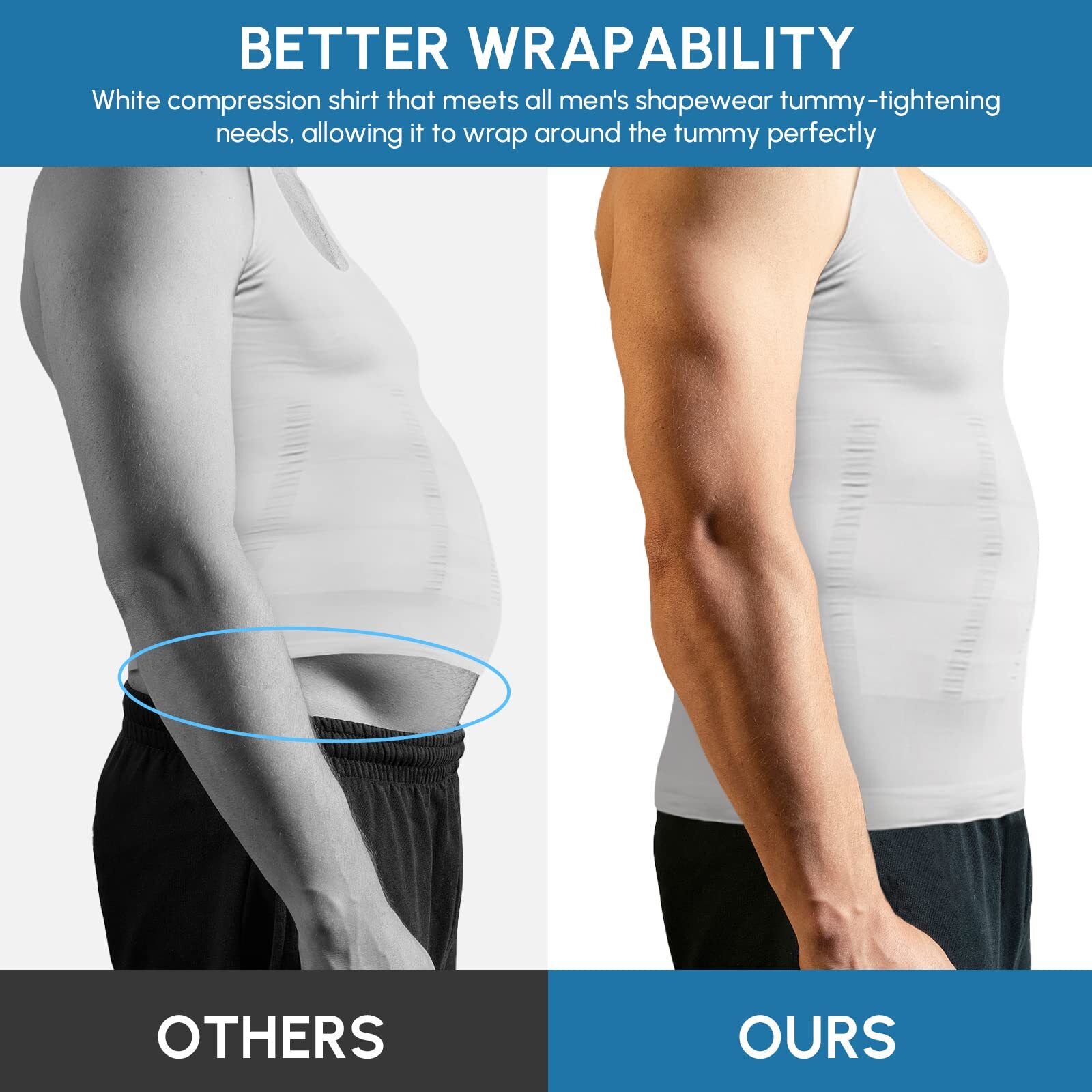 Men Gynecomastia Compression Shirt Body Shaper Chest Control Slim Vest Tank Top