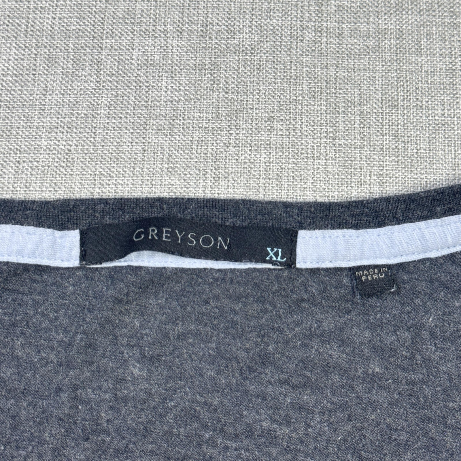 Greyson Seven Oaks Golf T-Shirt Mens XL Gray Crew Neck Pima Cotton Nylon Spandex