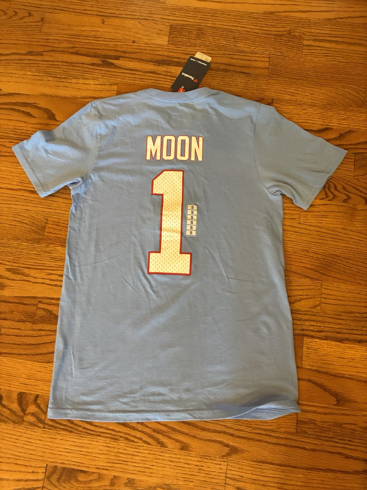 FanaWarren Moon #1 Houston Oilers Jersey T-Shirt – Front & Back Fanatics NFL HTF