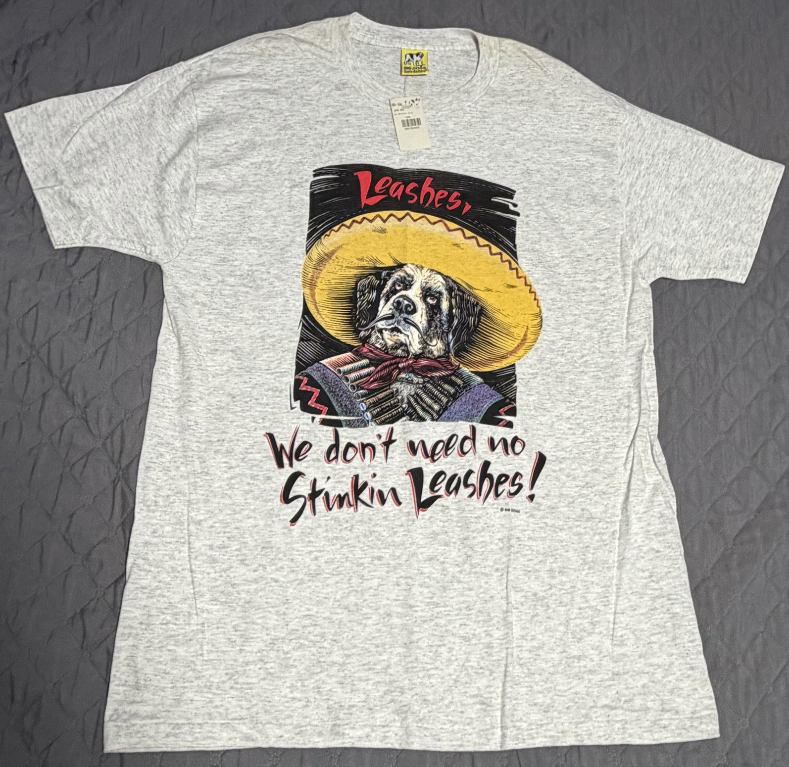 Vintage Big Dog Brand Graphic Tee “We don’t need no Stinkin’ Leashes!” L
