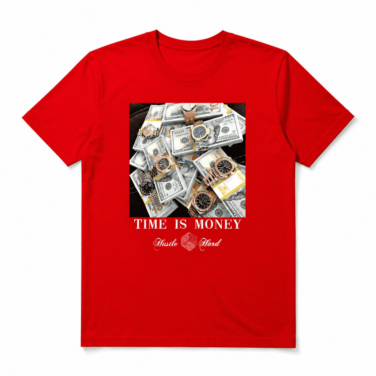 Time Is Money Graphic Men’s T-Shirt Hustle Motivational Streetwear Tee