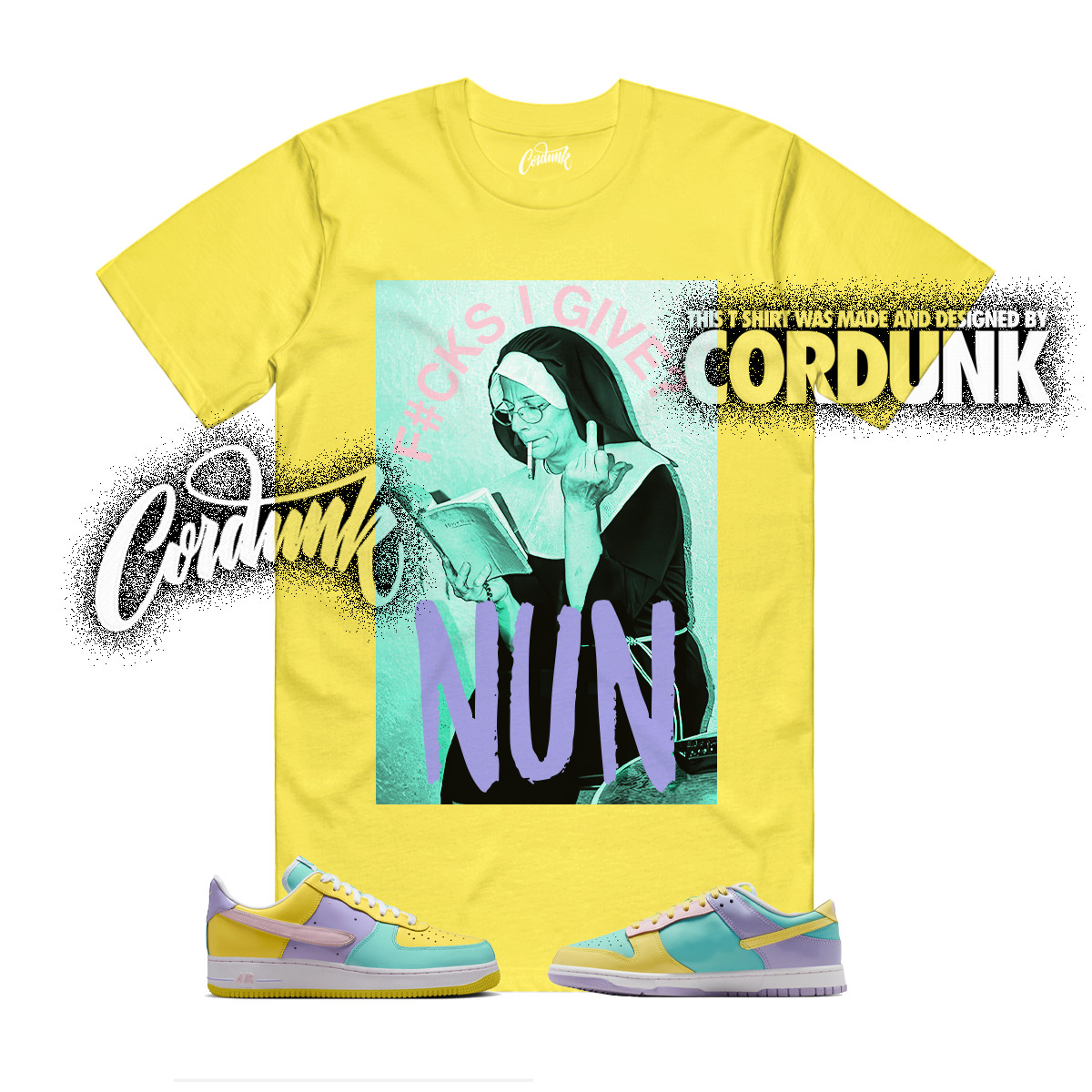 Dunk Easter Air Force 1 Emerald Rise Yellow Pink Foam Low T Shirt Match NUN