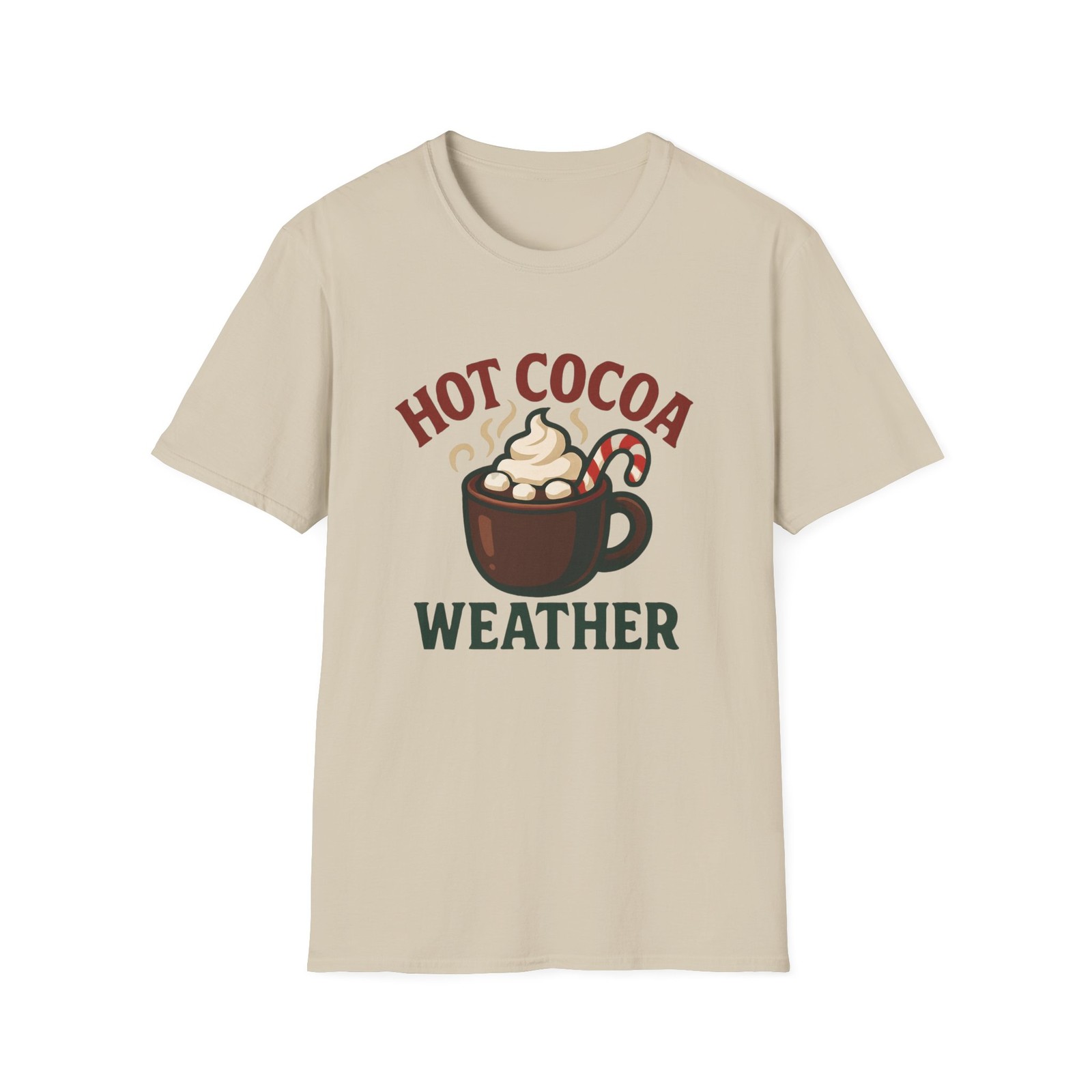 Hot Chocolate Weather Christmas T-Shirt, Cocoa Lover Winter Holiday Tee, Holiday