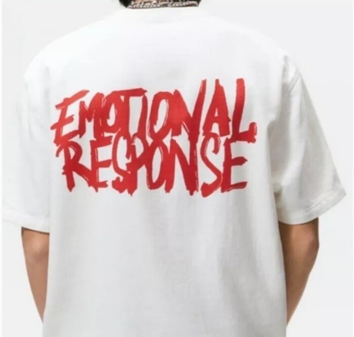 ZARA “EMOTIONAL RESPONSE” TEXTURED TEE MENS SIZE M