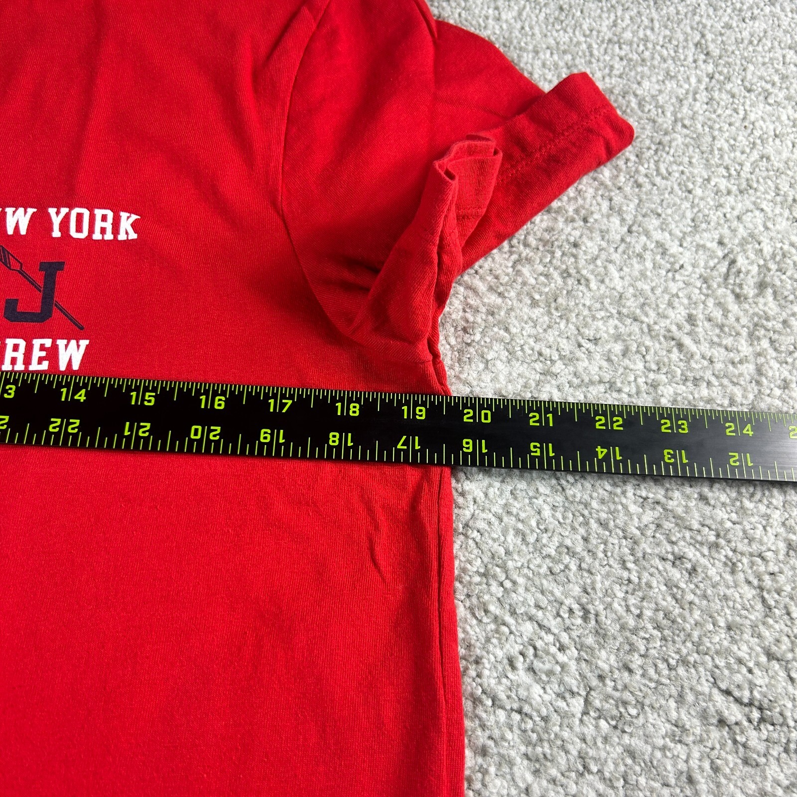 J.Crew Men’s Graphic Tee Shirt “NY Crew” Red Size Small Made In USA NWT $49.50