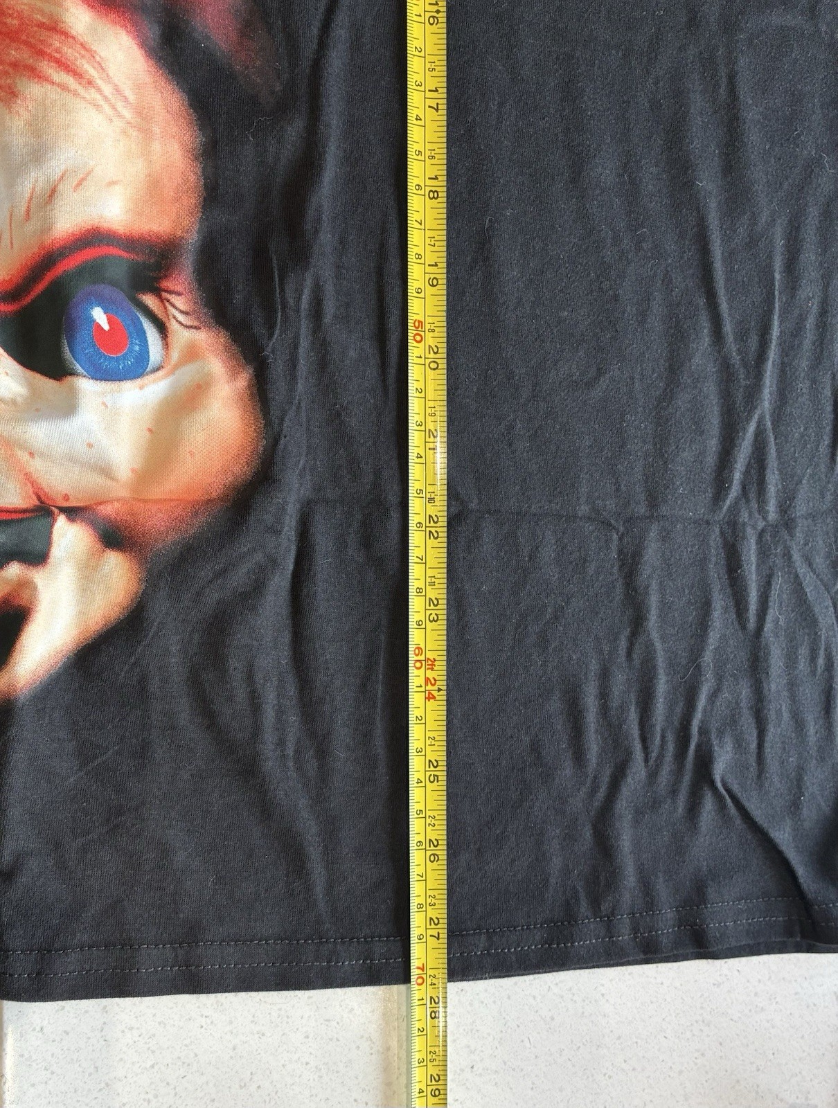 Chucky Child’s Play T-Shirt Medium 19×28 Embroidered Logo New With Tags Horror