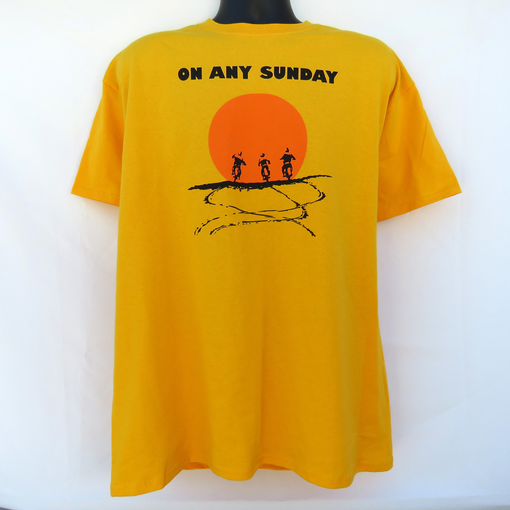 new ON ANY SUNDAY MOVIE POSTER T-SHIRT STEVE McQUEEN FILM MOTORCYCLE MOTOCROSS