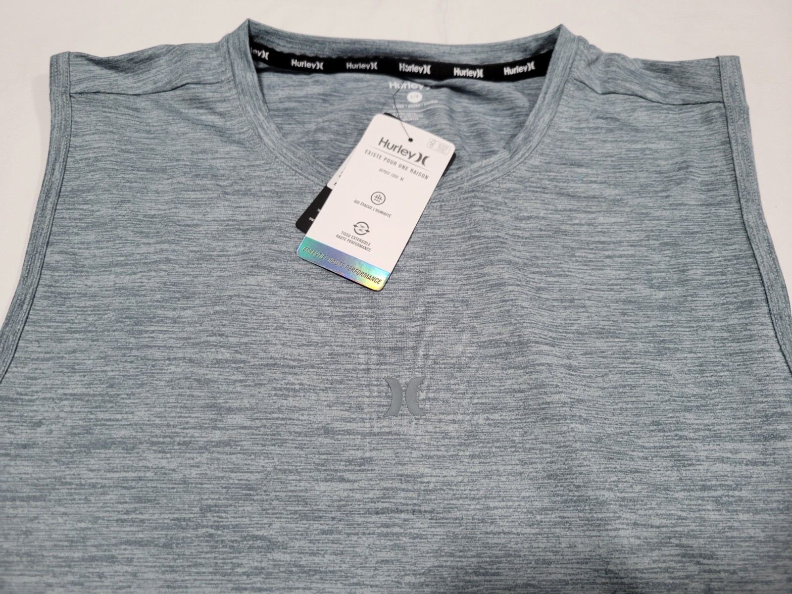 Hurley Men’s Exist Icon Logo Spacedye Sports / Performance- Tank Top