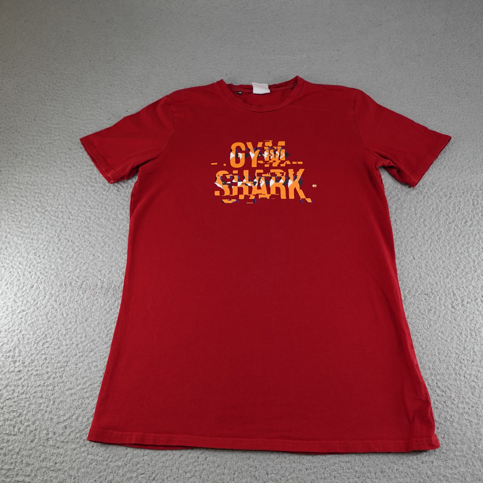 Gymshark Shirt Mens Small Red Short Sleeve Athletic Gym Workout Running