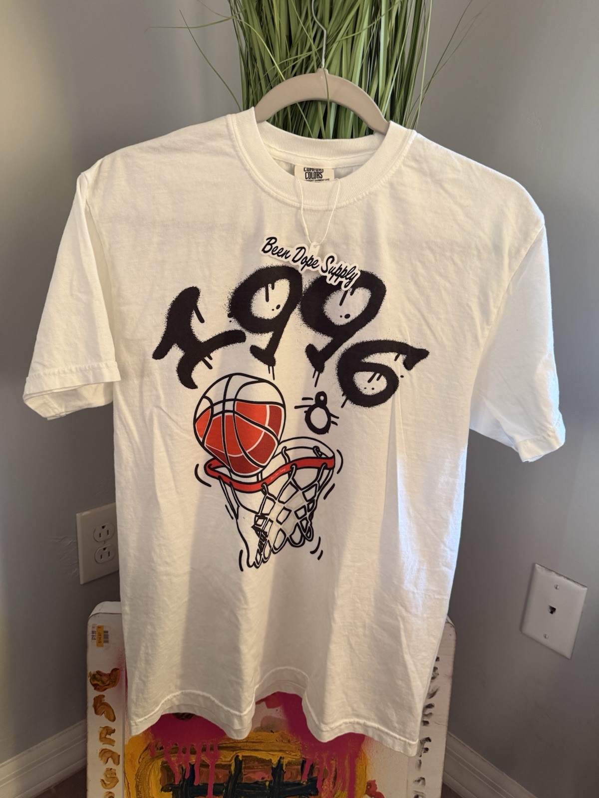 Heavyweight White Crewneck T-Shirt Medium Size Been Dope Supply Little Park 96’