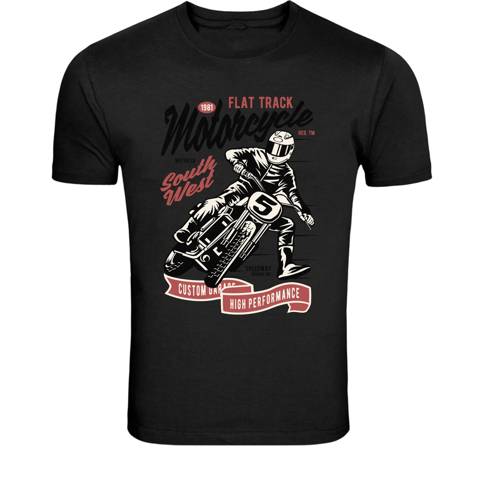 Flat Track Motorcycle High Performance T-Shirt – Vintage