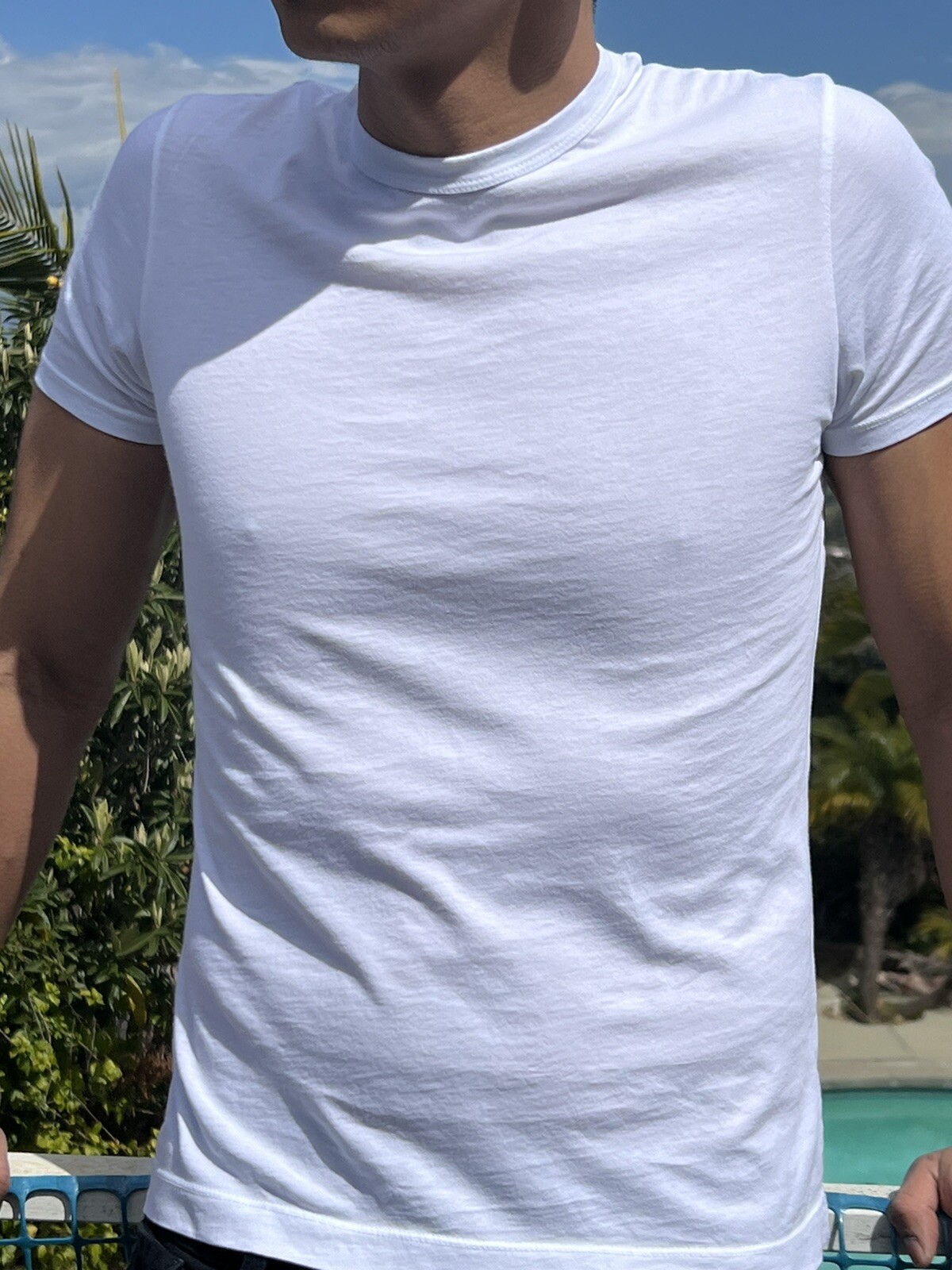 NWT Men Buck Mason 100% Pima COTTON Classic Straight Hem White T-Shirt Tee