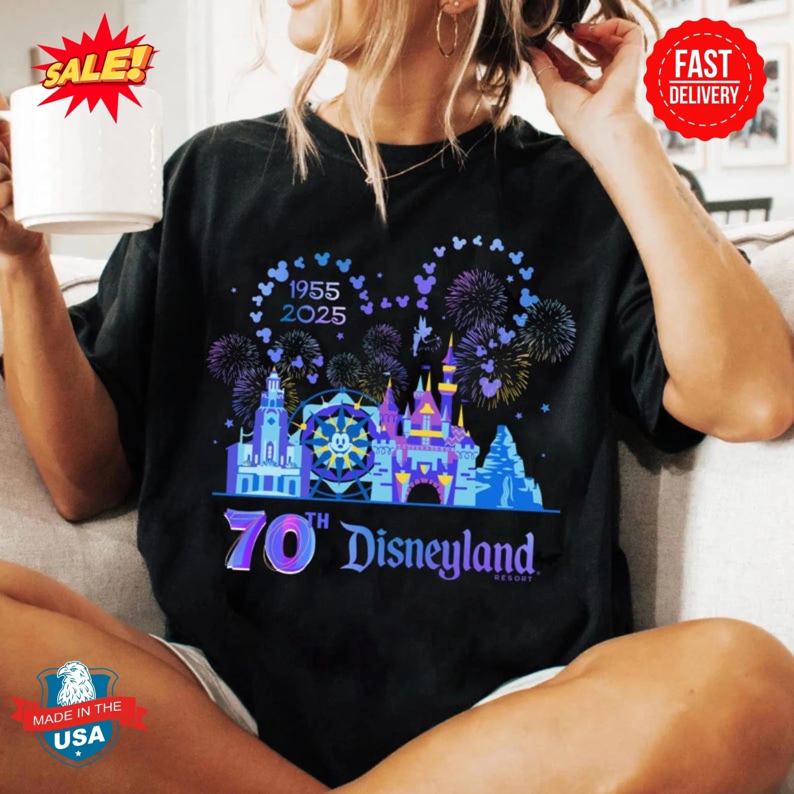 70Th Anniversary Disneyland Resort 1955 Happiest Place On Earth Shirt