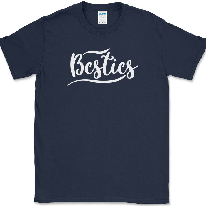 Besties T-Shirt Funny Humor Group Best Friends Forever Novelty Text Tee