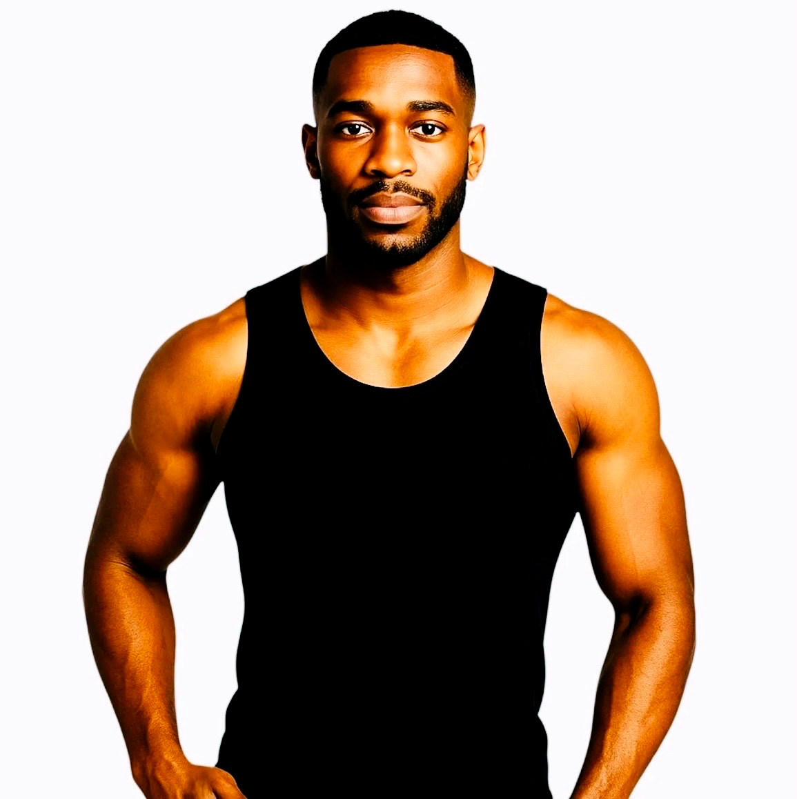 Insta Slim Men’s Slimming Compression Tank Top Shapewear Black White