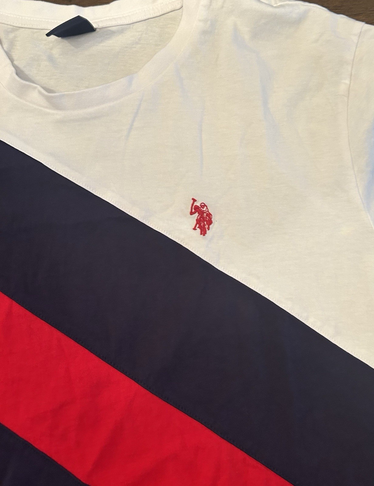 US Polo Assn. Men’s XL Red White Blue T-shirt Short Sleeve