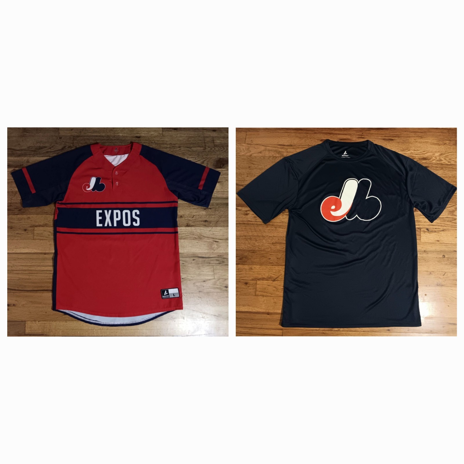vintage Montreal Expos 2 jersey shirt lot MLB Baseball Washington Nationals