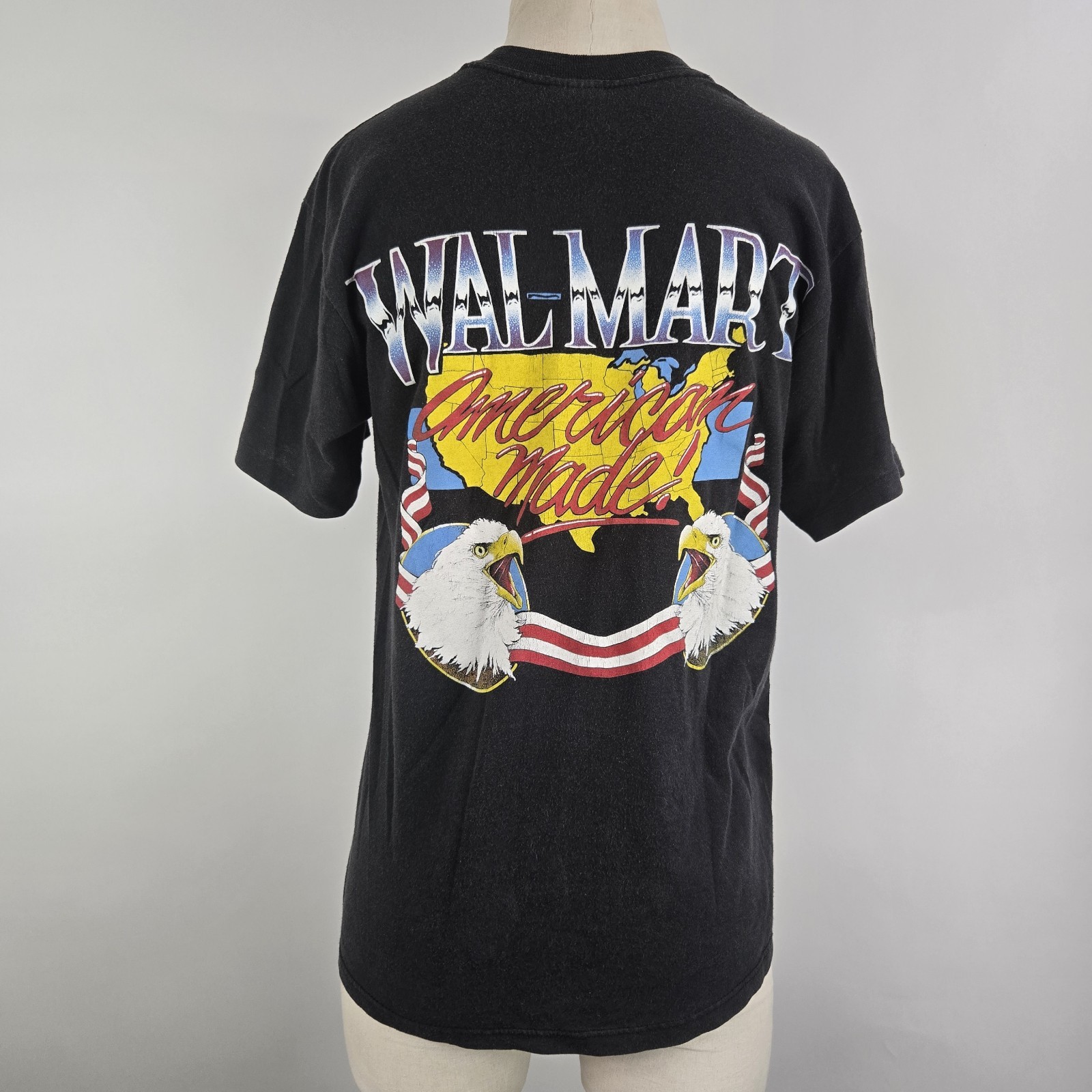 Vintage 80’s 90’s Walmart Eagle T-Shirt American Made Single Stitch Harley