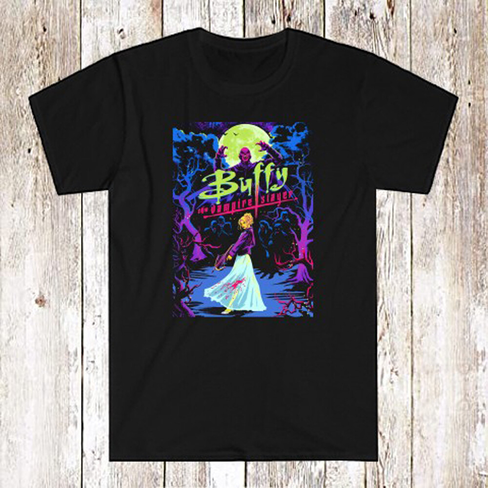Buffy The Vampire Slayer Horror Movie Men’s Black T-Shirt Size S-5XL