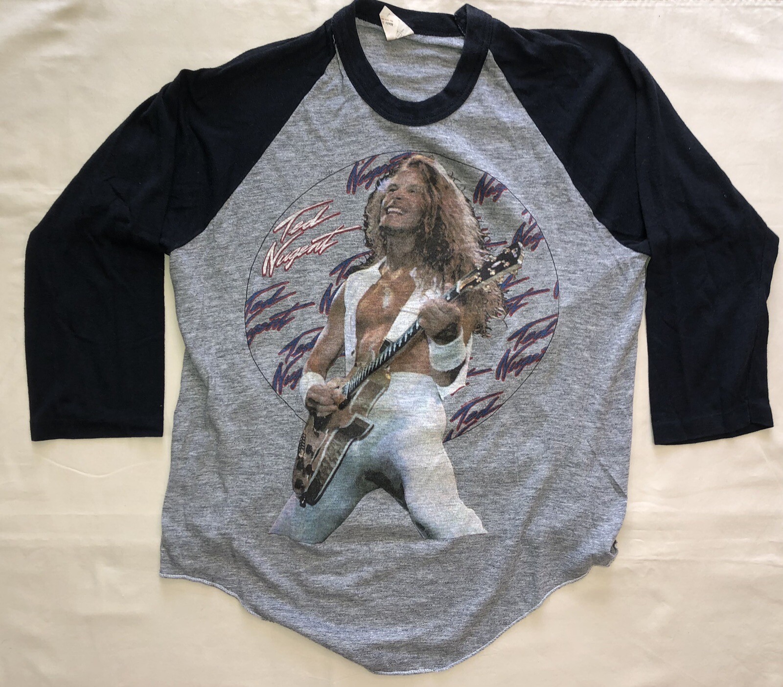 1984 Ted Nugent Shirt World Penetration Tour 1984 2-sided 3/4 Sleeves