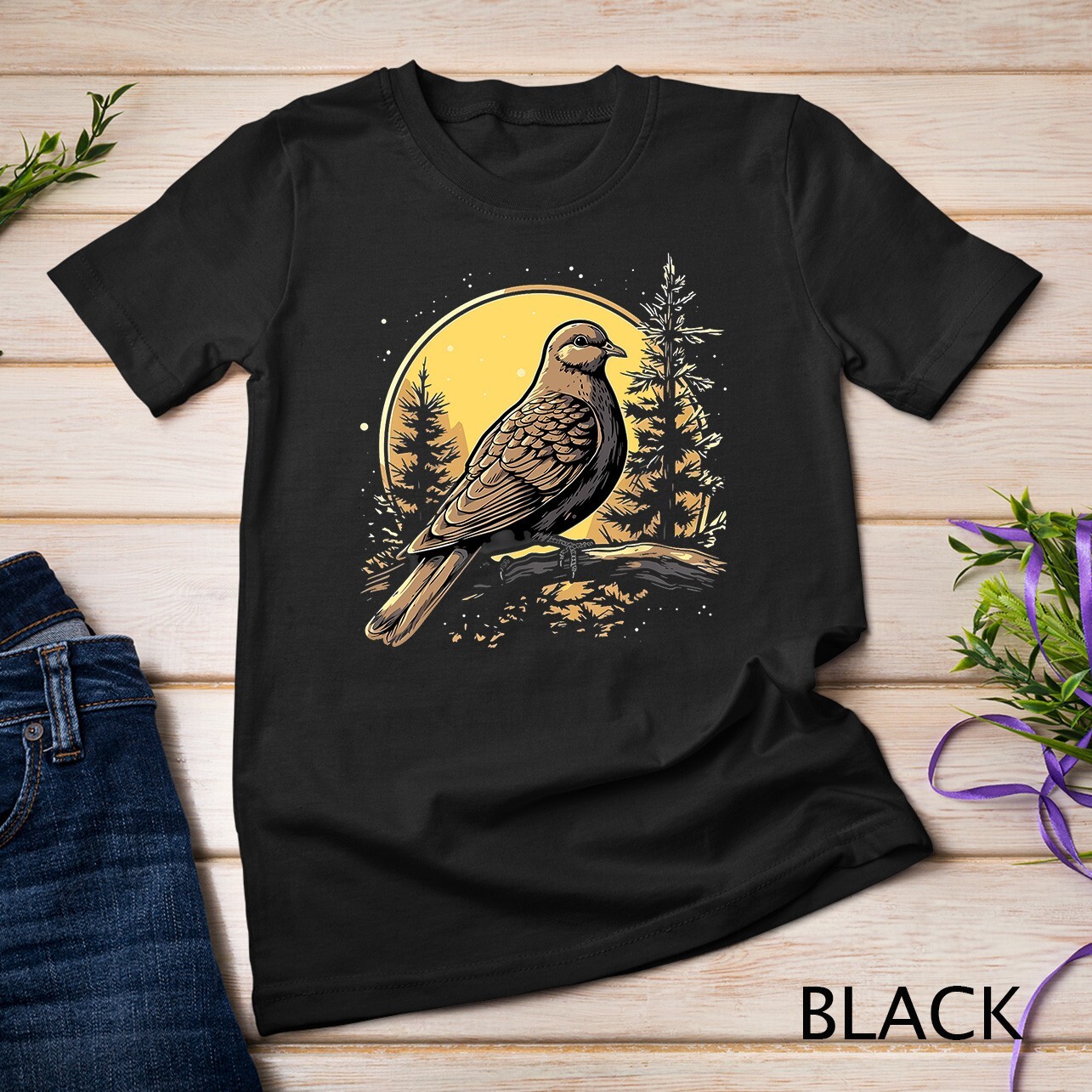 Retro Style Mourning Dove T-Shirt Unisex T-shirt