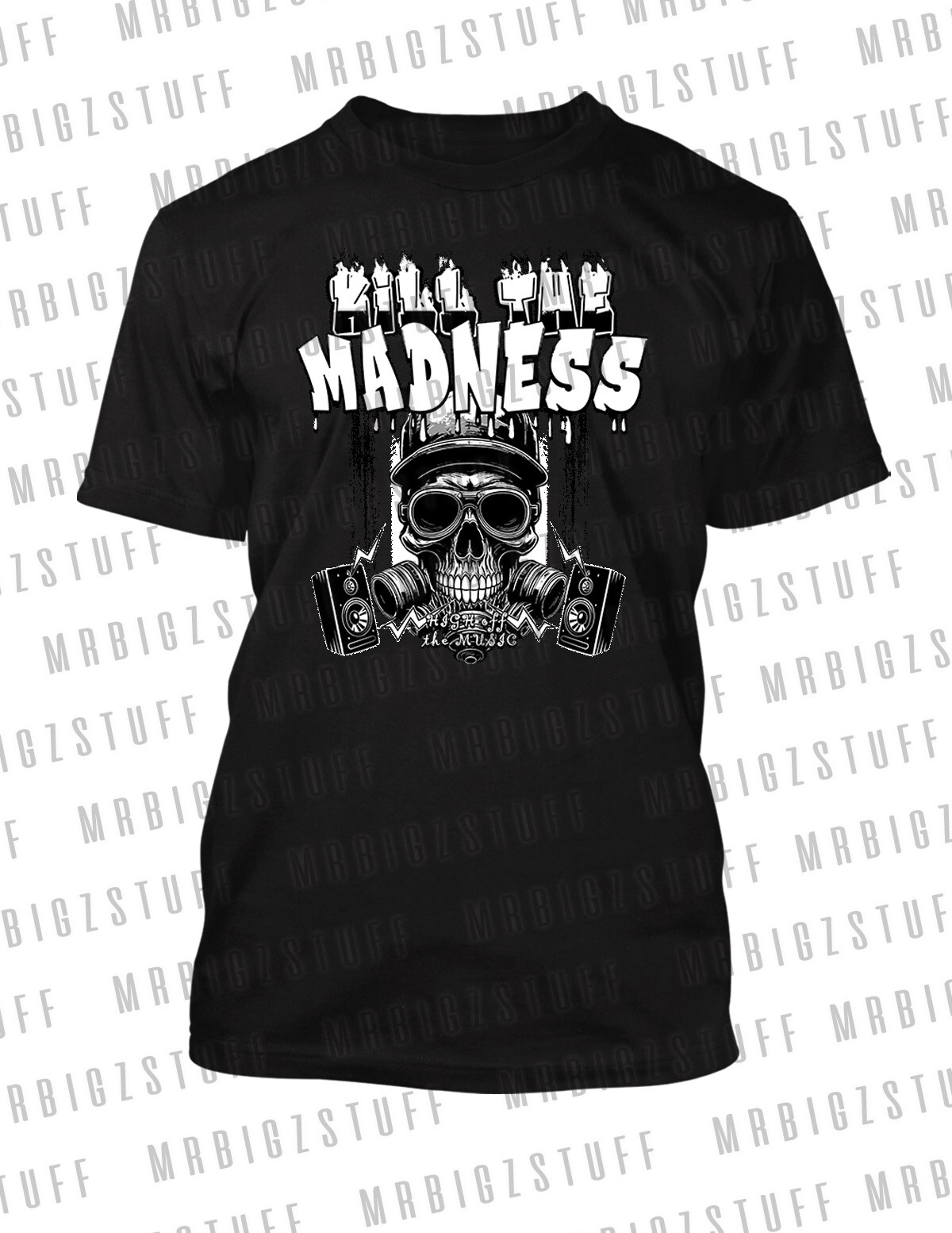 Mens 8XL Big and Tall Kill the Maddness Sneaker Tee Shirt Greystone Big Size T